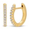 Earrings Lili Claspe | 8Mm White Cz Single Row Huggie