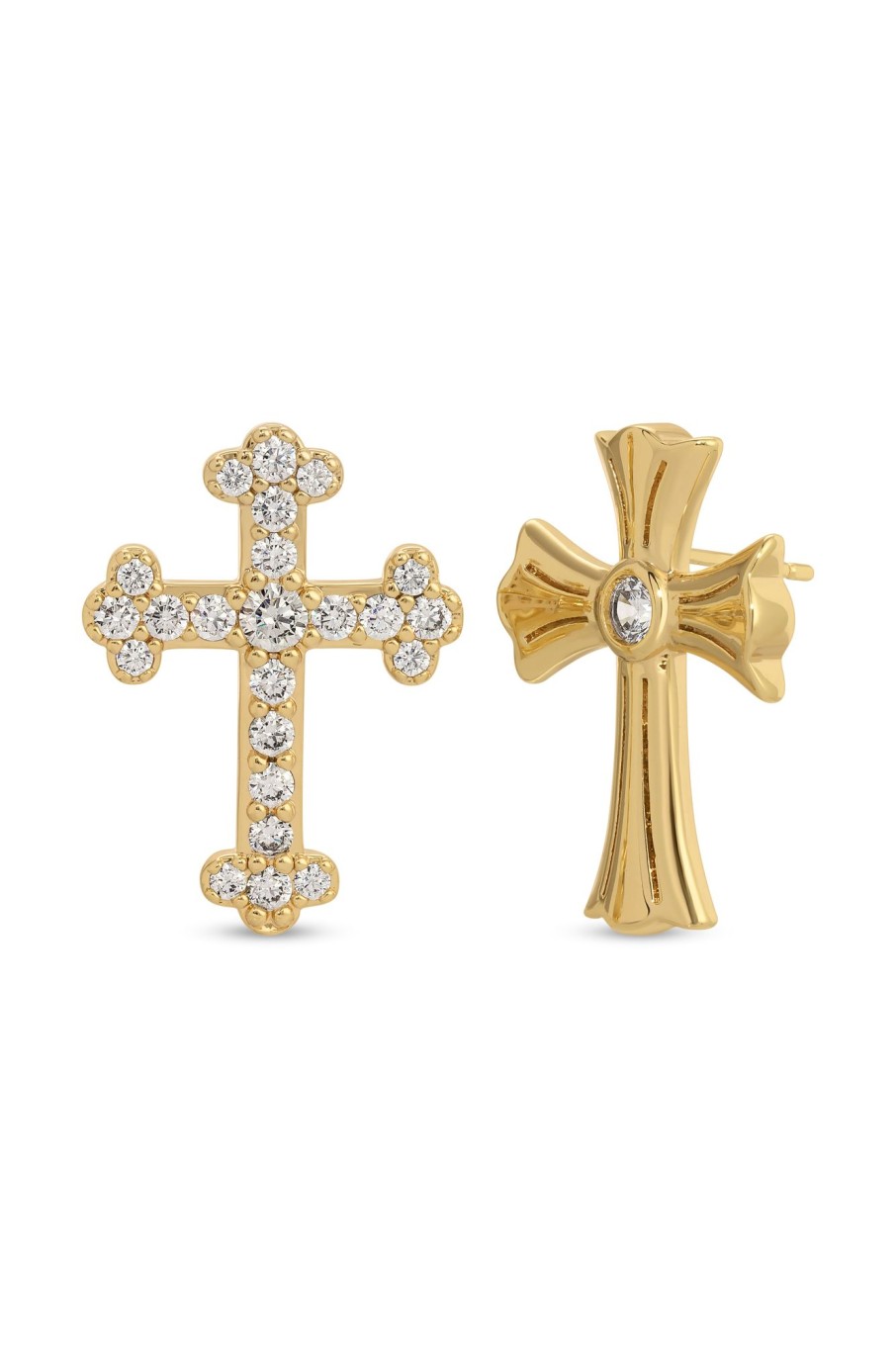 Earrings Lili Claspe | Large Gala Cross Studs