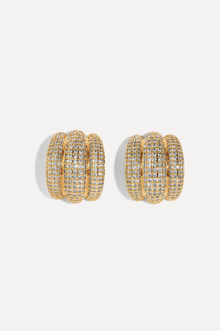 Earrings Lili Claspe | Pave Elsa Shield Earrings