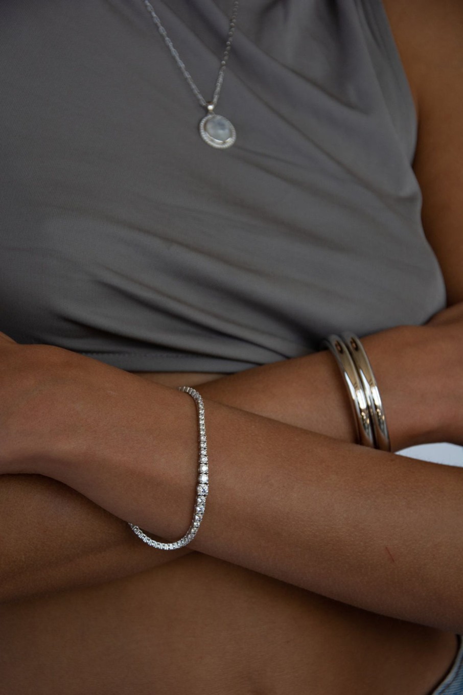 Tennis Lili Claspe | Gradient Amina Tennis Bracelet