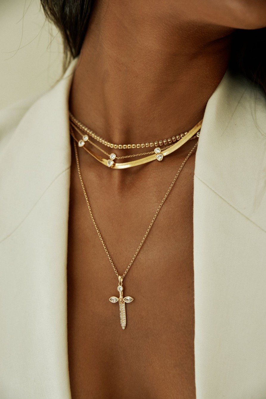 Necklaces Lili Claspe | Flora Dagger Necklace