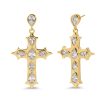 Earrings Lili Claspe | Gothic Cross Drop Earrings