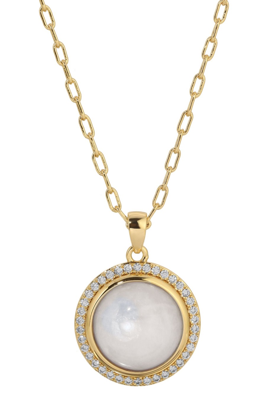 Necklaces Lili Claspe | Rainbow Moonstone Lockland Pendant