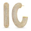 Earrings Lili Claspe | Medium Pave Sloane Hoops