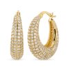 Earrings Lili Claspe | Small Pave Becca Hoops