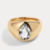 Rings Lili Claspe | White Topaz Elene Pear Signet