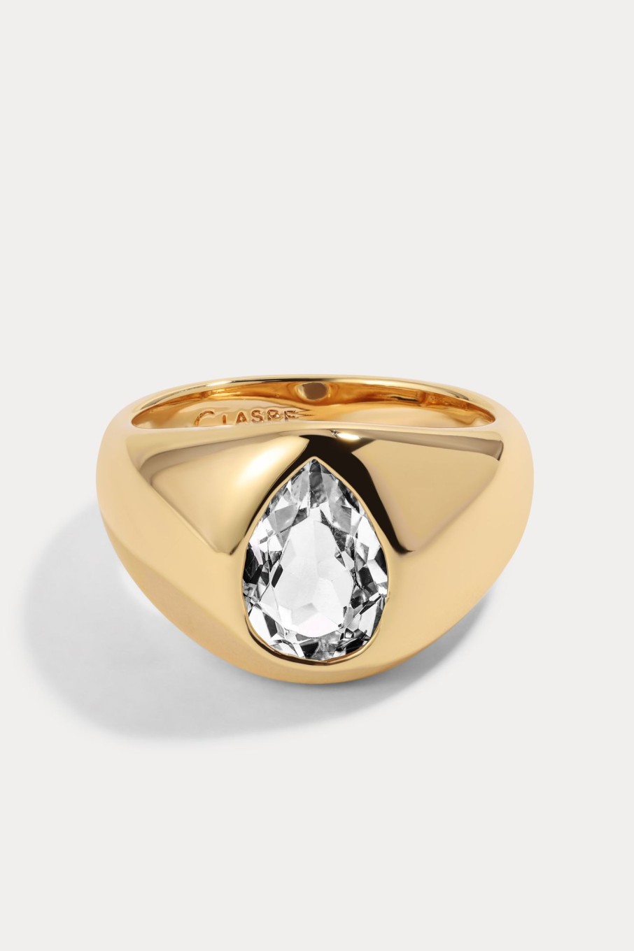 Rings Lili Claspe | White Topaz Elene Pear Signet