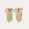 Earrings Lili Claspe | Small Bubble Heart Fringe Earrings