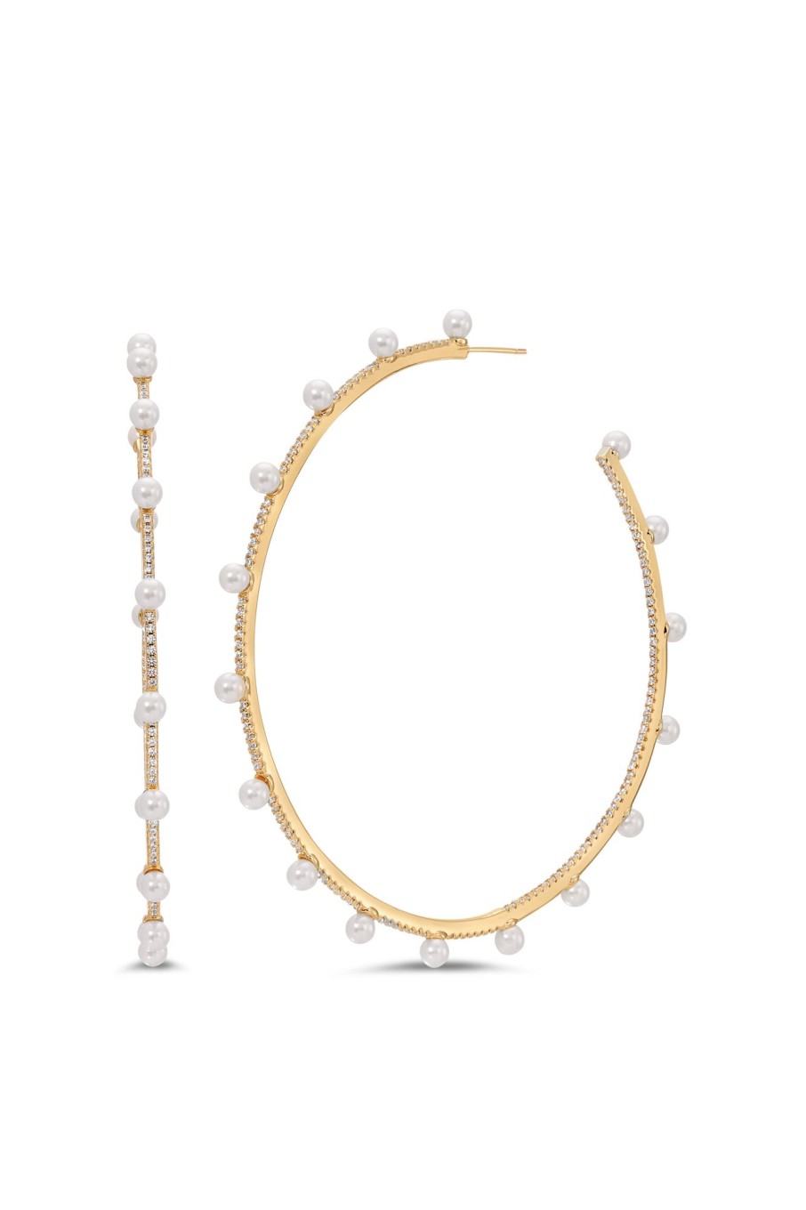 Earrings Lili Claspe | Large Pave Molly Hoops