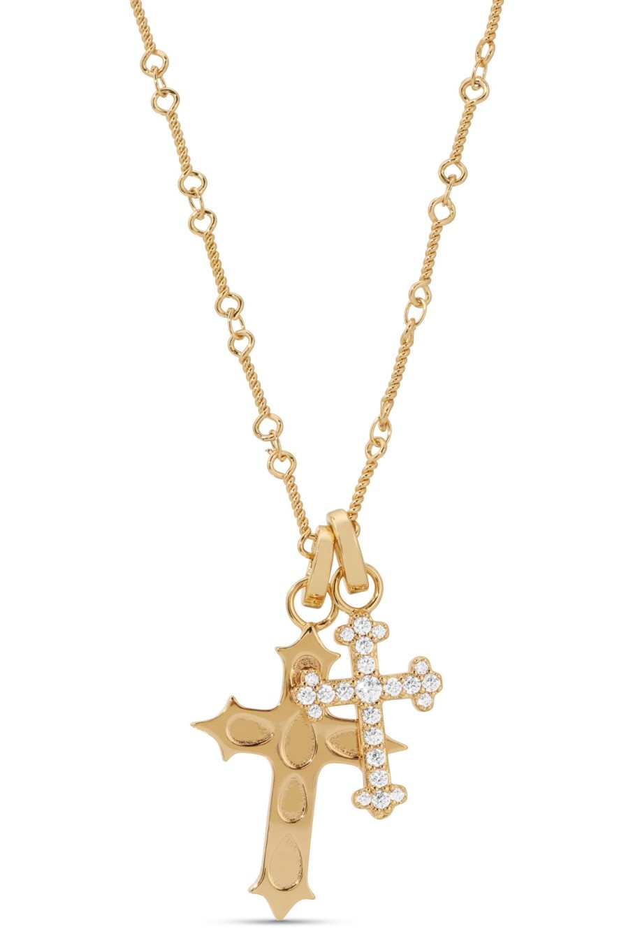 Necklaces Lili Claspe | Double Cross Necklace