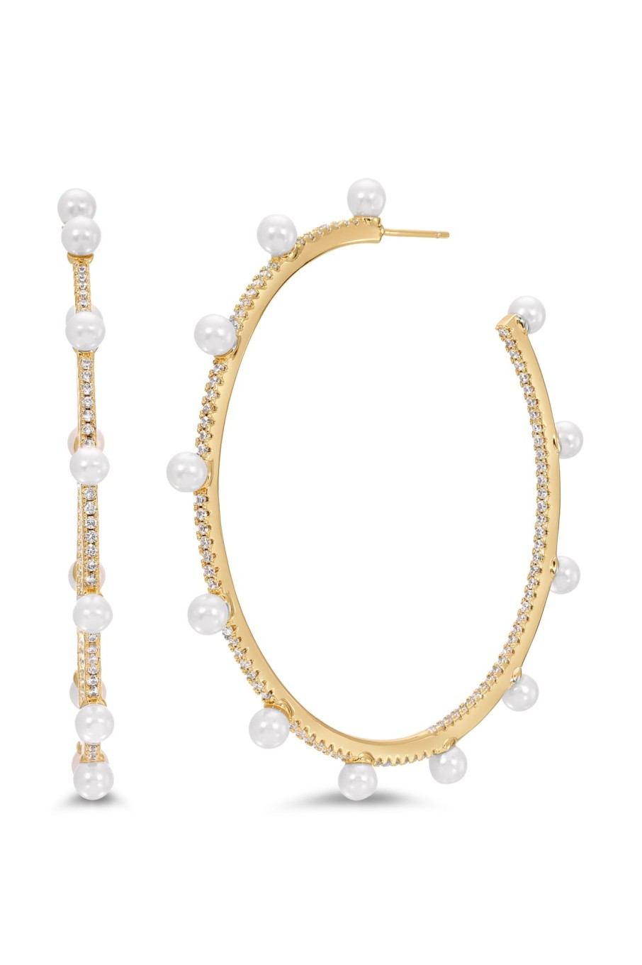 Earrings Lili Claspe | Small Pave Molly Hoops